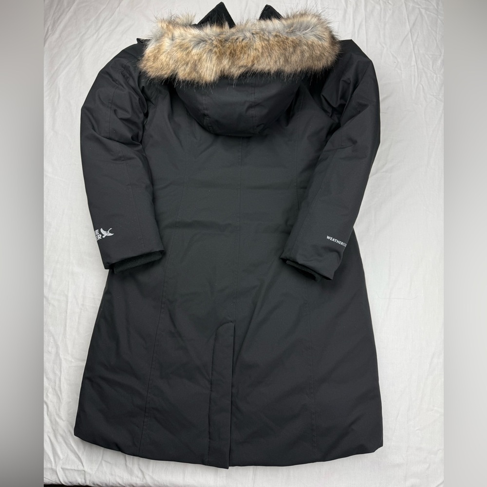 Eddie Bauer Women's Black Down Parka Ski Jacket‎ with Fur Hood NEW - Picture 7 of 9